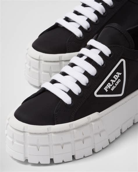 prada double wheel sneakers sale|prada designer high top sneakers.